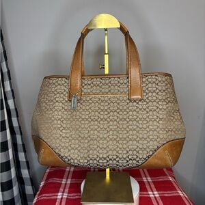 Coach Hampton Brown Signature MicroC Tote 2002